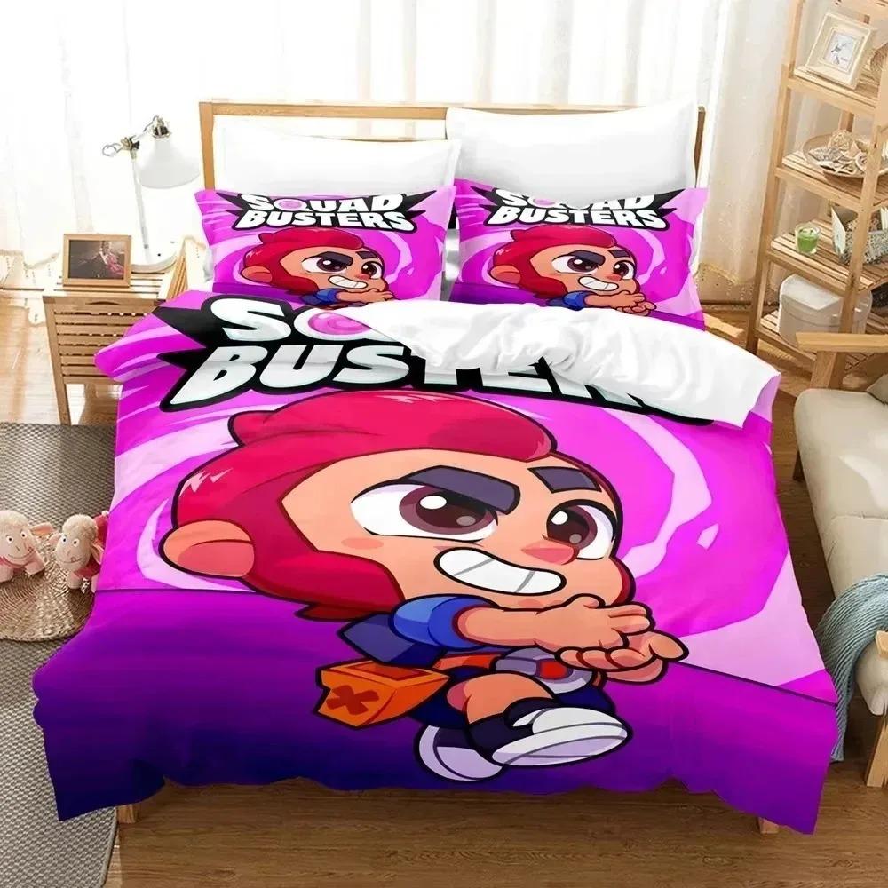 3D Print Cartoon Squad Busters Bedding Set Single Twin Full Queen King Size Bed Set Adult Kid Bedroom Down Duvet Cover Pillowcas