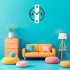 Wanduhr für Zuhause, Büro, Wohnzimmer, Schlafzimmer, | Groß Stilvoll Neueste Heimdeko | (40 x 32 cm) | Schwarzweiß (Batterie enthalten)