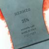 Pristine HERMES Sandals Orang Boa flat mules Orange Mouton Women 35.5 Used