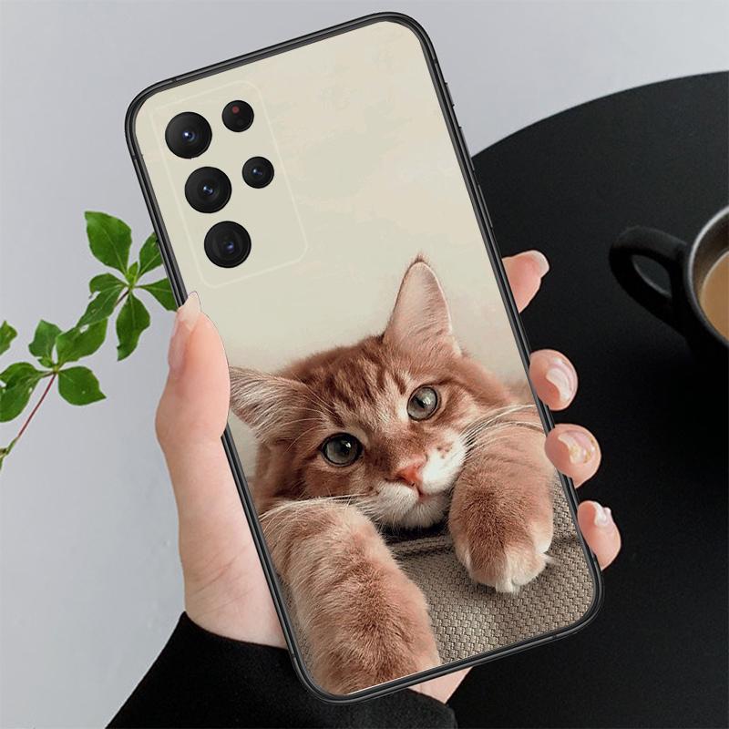 Phone Case For Samsung A17 A55 A16 A56 A35 A15 A53 A54 A33 A34 A25 A05S A52 A52S A07 A26 A06 Cute Cats