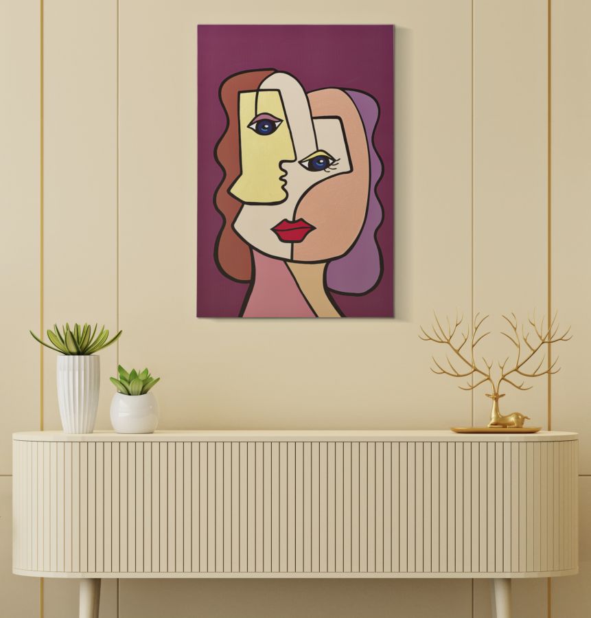 Wall Printing Painting  Face New -B- Cm 60X3X90