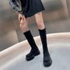 Thick Heel Women Knee High Boots Fashion Slip On Shoes Autumn Winter Ladies Stretch Slim Long Booties