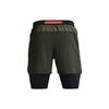 Under Armour Anywhere Breathable Two-In-One Running Straight Leg Casual Shorts Men Shorts Baroque-Green 1366509-310