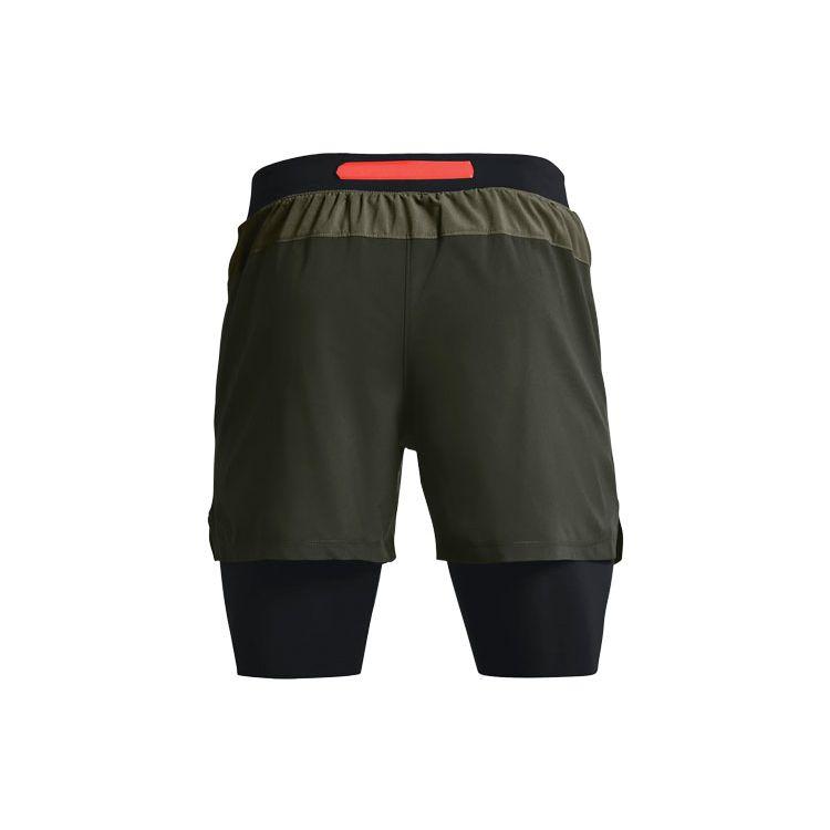 Under Armour Anywhere Breathable Two-In-One Running Straight Leg Casual Shorts Men Shorts Baroque-Green 1366509-310