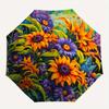 Colorful Sunflower Garden Fabric - Vibrant Floral Home Decor PanelUmbrella, Portable 3-Fold Compact Umbrella for Men & Women Gift