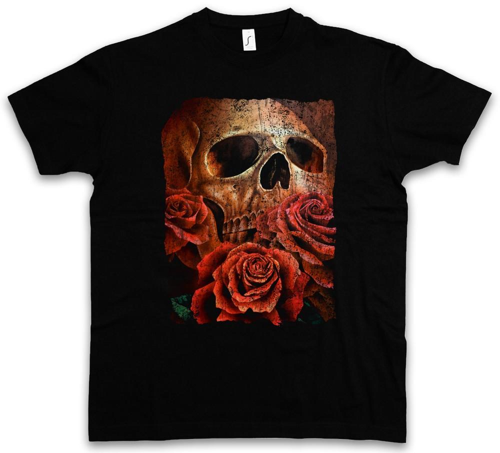 

SKULL OF THE ERIC T-SHIRT Roses Tattoo with Rosen Death Dead 3XL