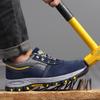 Indestructible Men Shoes Anti -Puncture Safety Shoes Work Sneakers Male Hiking Shoes Anti -Smash Steel Toe Shoes Security Footwear