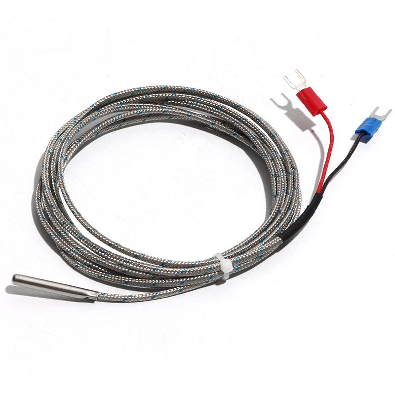 Sondă de temperatură cu termocuplu de tip K 1M Sârmă ecranată metalică rezistentă la temperaturi înalte Sondă simplă goală îndrăzneață