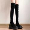 Fashion Stretch Women's New Skinny Over-the-Knee Boots Platform Thin Boots High Knight Boots