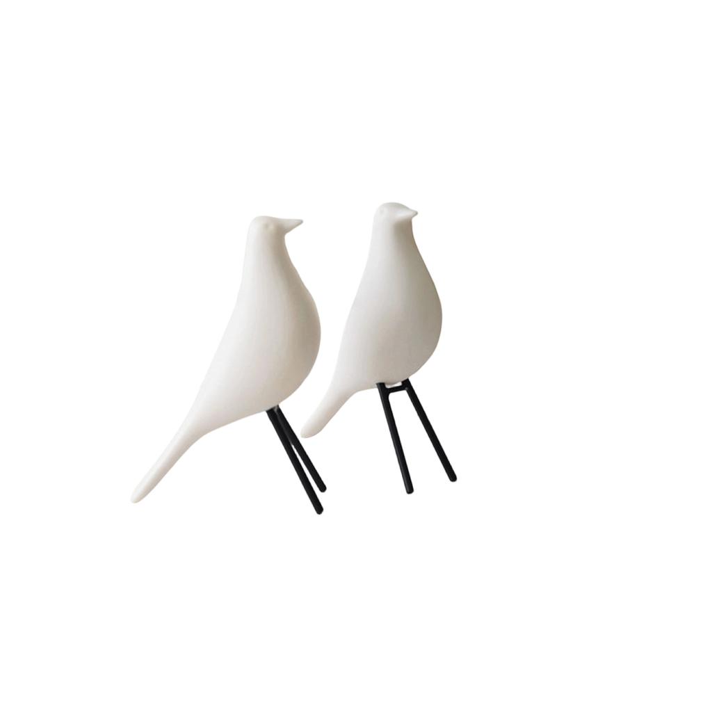 Modernes Dekoratives Vogelskulpturen-Set für Zuhause Büro Wohnzimmer Kunstornament Minimalistisches Design Kreative Figur