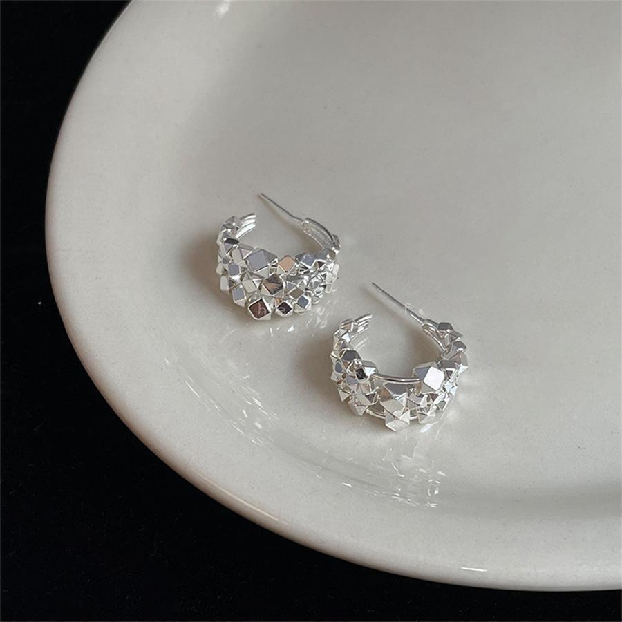 

Irregular small square broken earrings women s earrings 2025 unique ear jewelry