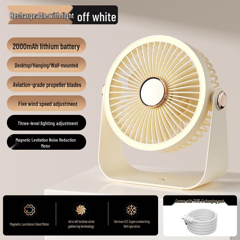2025 Rechargeable USB Portable Desktop Fan for Dorm & Office