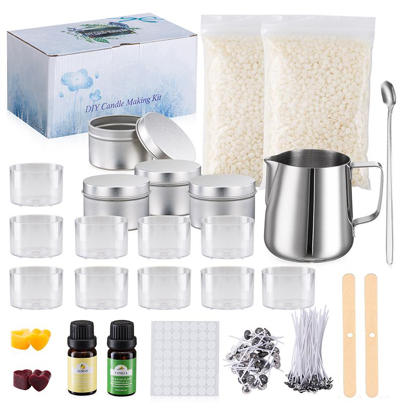 DIY Candle Making Supplies Kit Scented Candle Making Tool Wax Melting Material Kit Handmade Aromatherapy Crafts Christmas Gifts