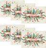 Nutcracker Floral Holly Christmas Placemats Set of 6, 12x18 Inch Seasonal Winter Table Mats for Party Kitchen Dining Decoration