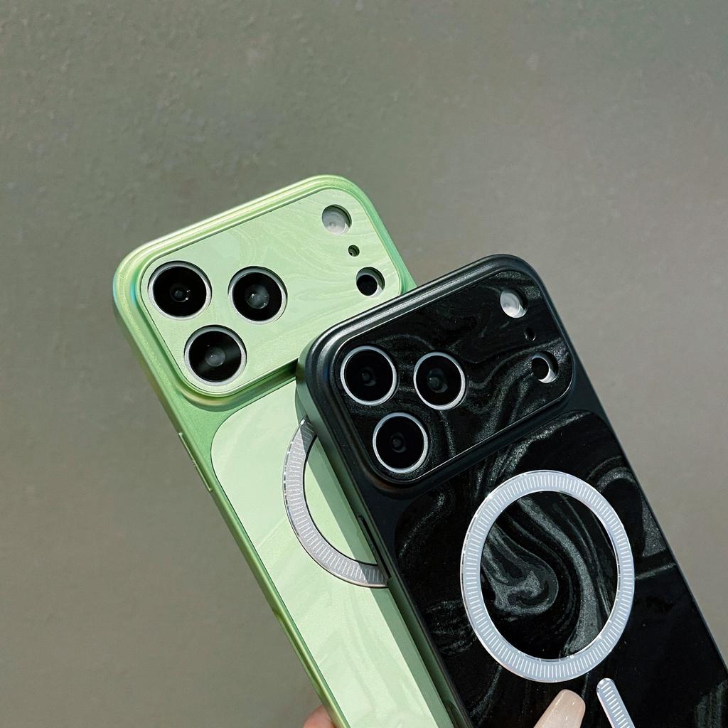 Seconds Change iPhone11Promax Water Ripple Magnetic Mobile Phone Case for Apple 11 All-inclusive Lens Anti-drop Sheath