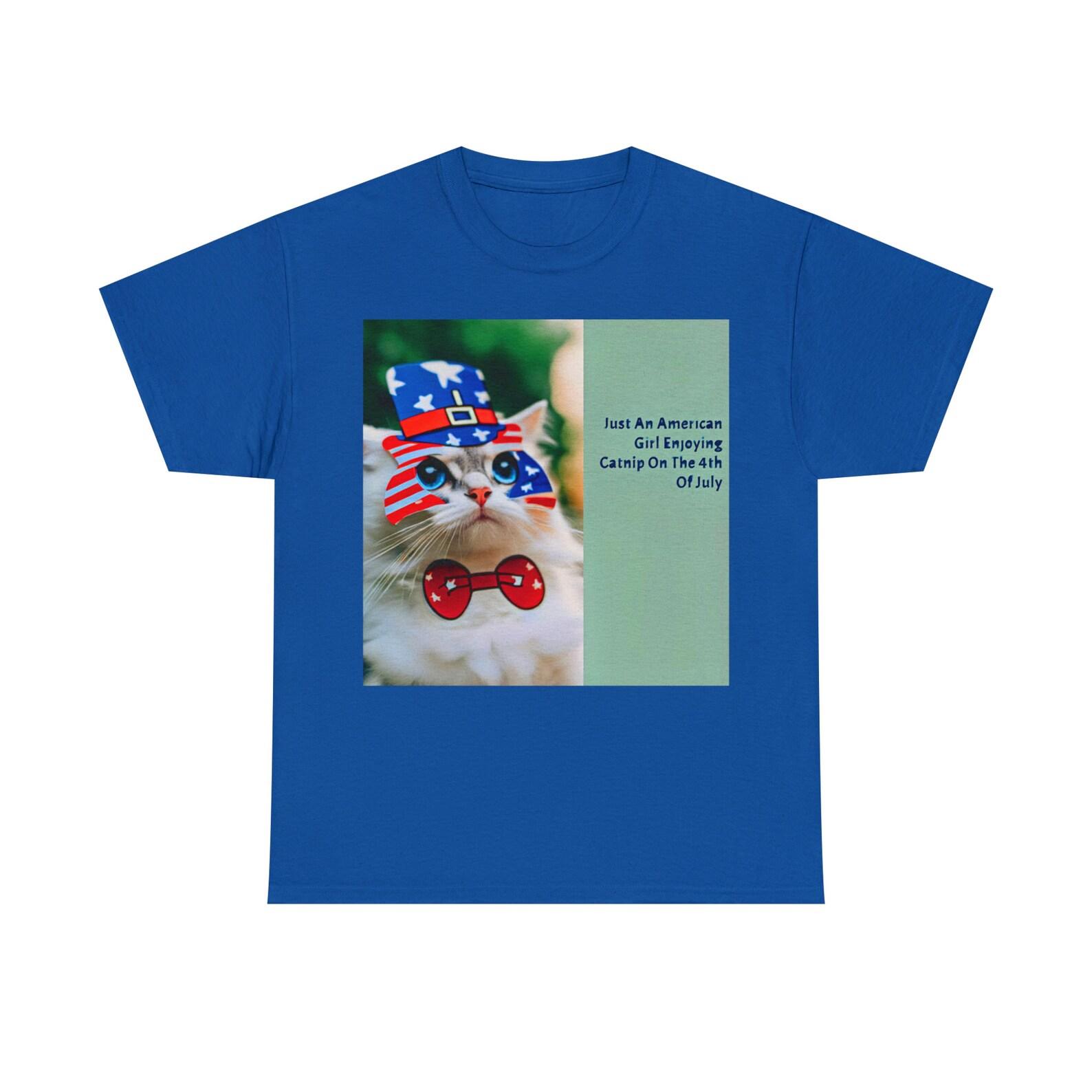 4th Of July Cat Tee 140