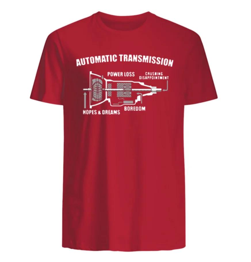Funny Automatic Transmission Blueprint T Shirt Short Sleeve 100 Cotton Casual Tshirts Loose Top Size S3XL
