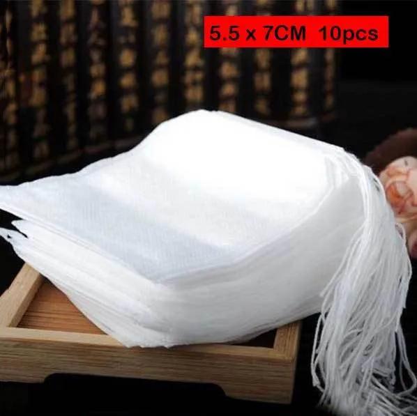 

100Pcs/Lot Disposable Tea Bags 5.5X7CM Empty Scented Tea Bags With String Heal Seal Filter Paper for Herb Loose Tea Tea Filter