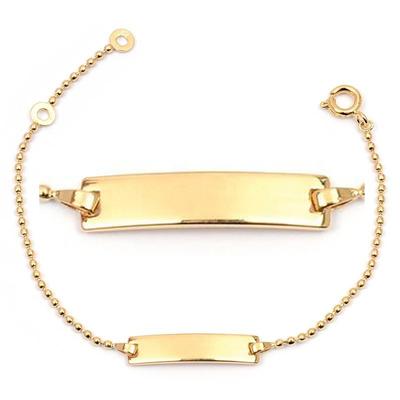 [L4327] - Gold Plated Curb Chain 'Bambino' - 20x4 Mm