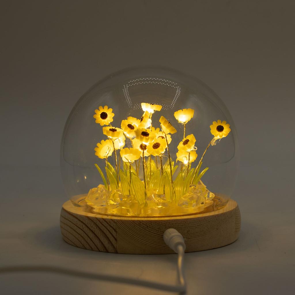 Floral Glow Garden Dome – 20 Sunflower – LED USB