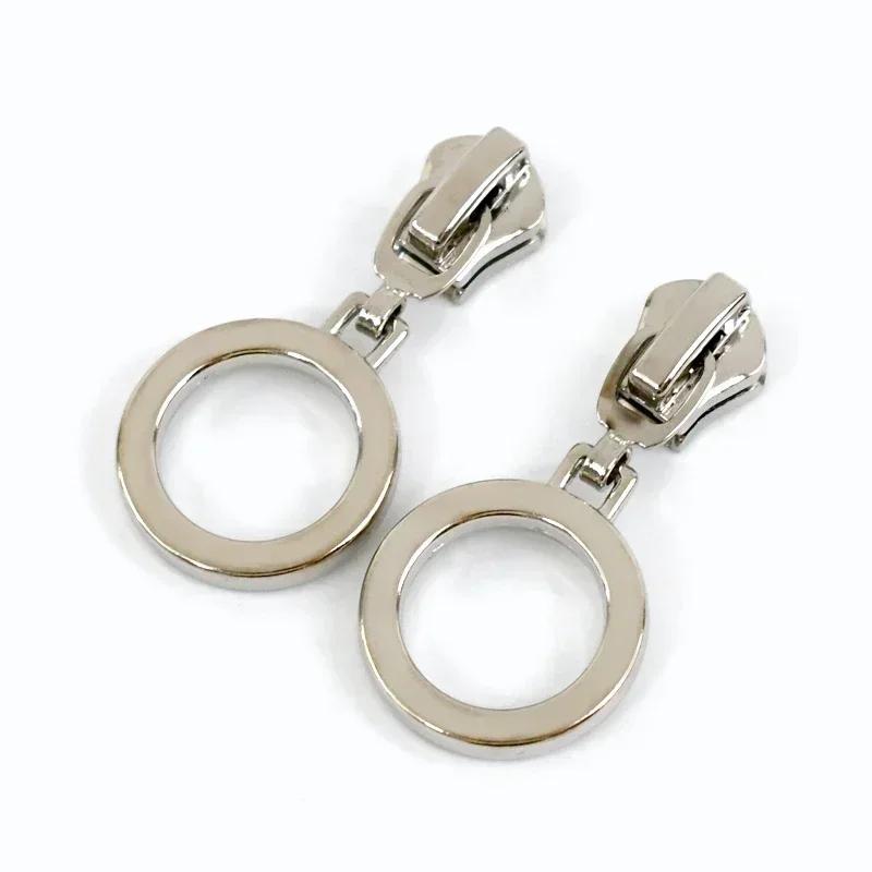 5/10Pcs Meetee 5# Zipper Sliders for Metal Nylon Resin Zips Clothes Bag Zippers Pull Head Repair Kit Garment Sewing Accessories