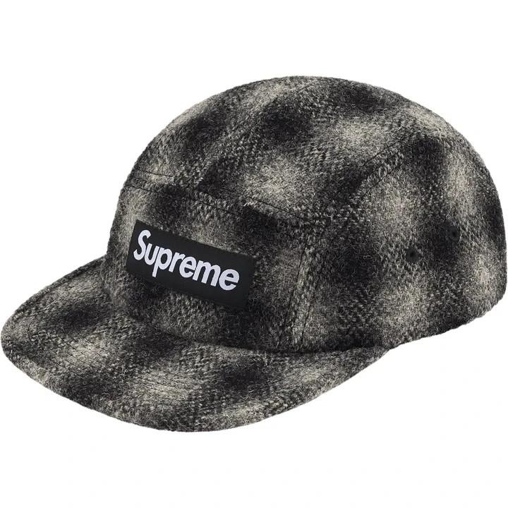 Supreme Harris Tweed Camp Cap Black One-Size