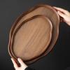 Chinese Style Bamboo Decorative Serving Tray Smooth Surface Tea Tray Vintage Fruit Platter Afternoon Tea Coffee Dessert Plate