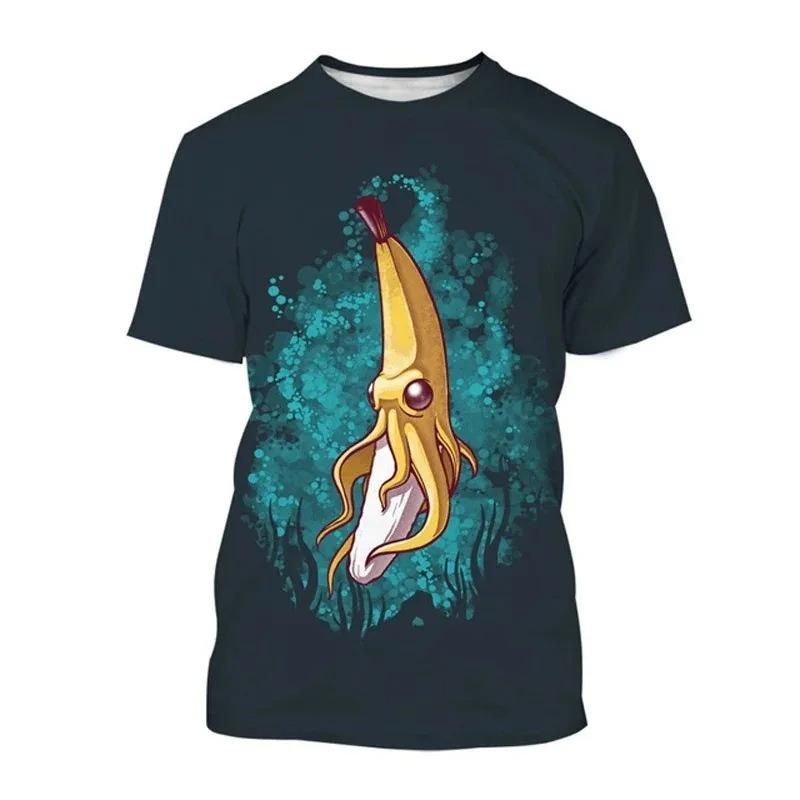 Summer Pattern T-shirt 3D Printed Fashionable Men's Street Casual Round Neck Short Sleeve T-shirt