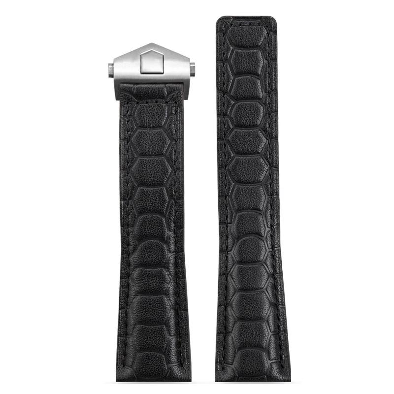 22mm Cowhide strap For Heuer F1 Racing WatchBand Aquaracer 300 Folding Buckle Carrera Watch Belt TAG Heuer men Watch Strap Brace