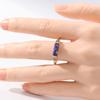 Vintage Inlaid Purple Stone Women's Ring Ethnic Gold Color Hand Carving Daily Wear Party Jewelry Anniversary Gift