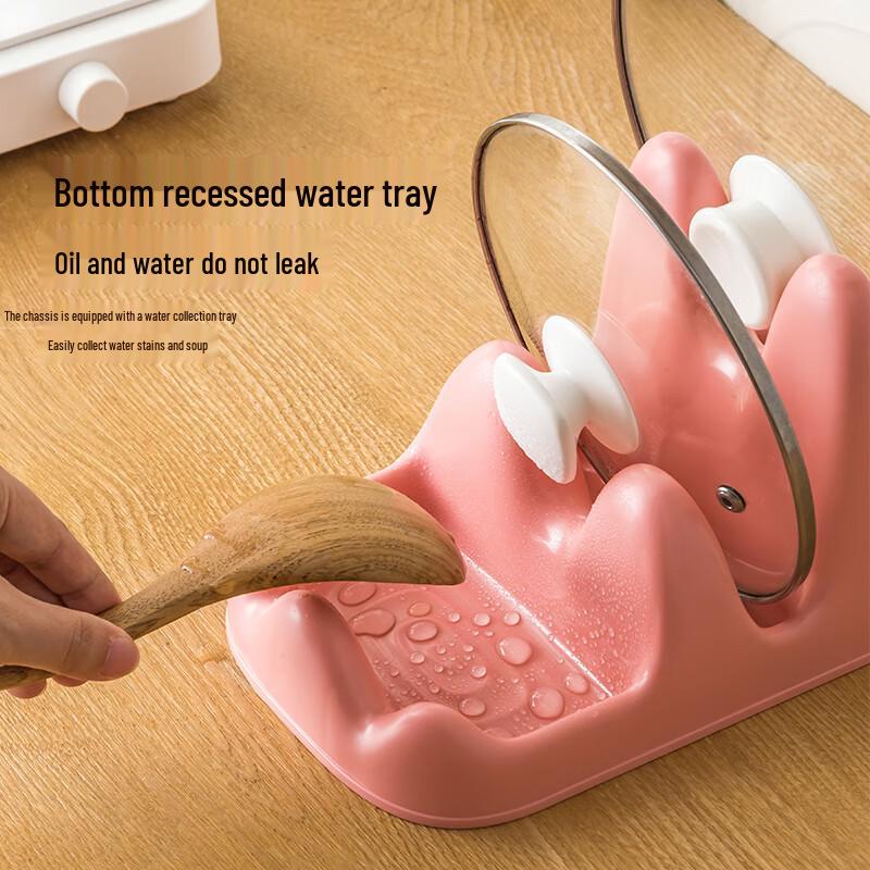 Kitchen Countertop Pot Lid & Utensil Organizer