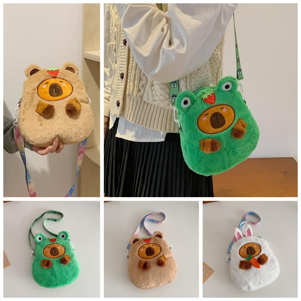 Plüschpuppe Capybara Umhängetasche Weiche Handtasche Lässige Einzel-Schultertasche Outdoor