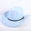Popular European and American Fashion OL Style One-word Cowboy Hat Men's and Women's High-end Top Hat Jazz Hat Felt Hat