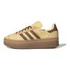 adidas Originals Gazelle Bold Comfortable Versatile Durable Low-Top Sneakers Women Sneakers Yellow JS3900