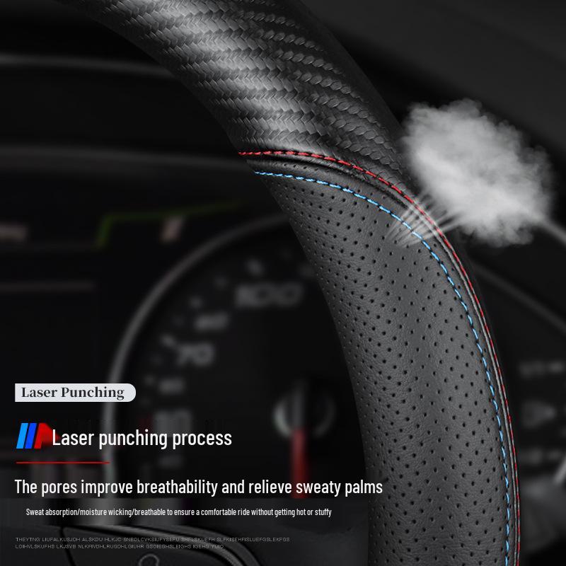 MG Genuine Leather Steering Wheel Cover for MG6, MG HS, MG5, Roewe ZS, and Roewe 3SW