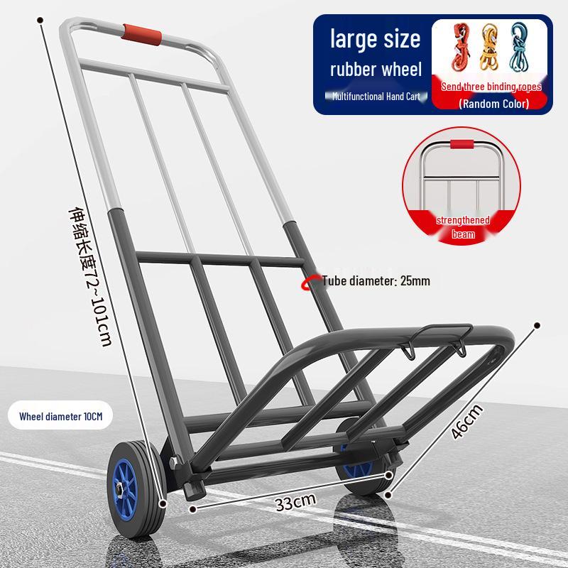 Foldable Hand Cart Trolley for Groceries, Luggage, and Express Delivery