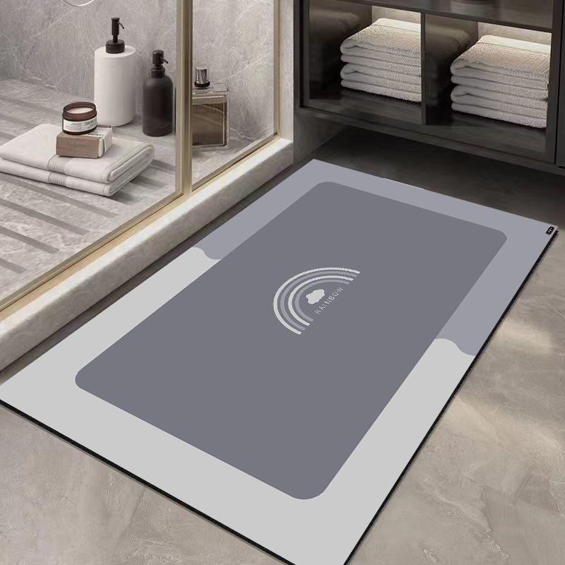 Diatomaceous Mud Mat Resistant To Dirty Toilet Door Simple Air Moisture-wicking Mat Home Toilet Quick Drying Easy To Take Care of Non-slip Mat