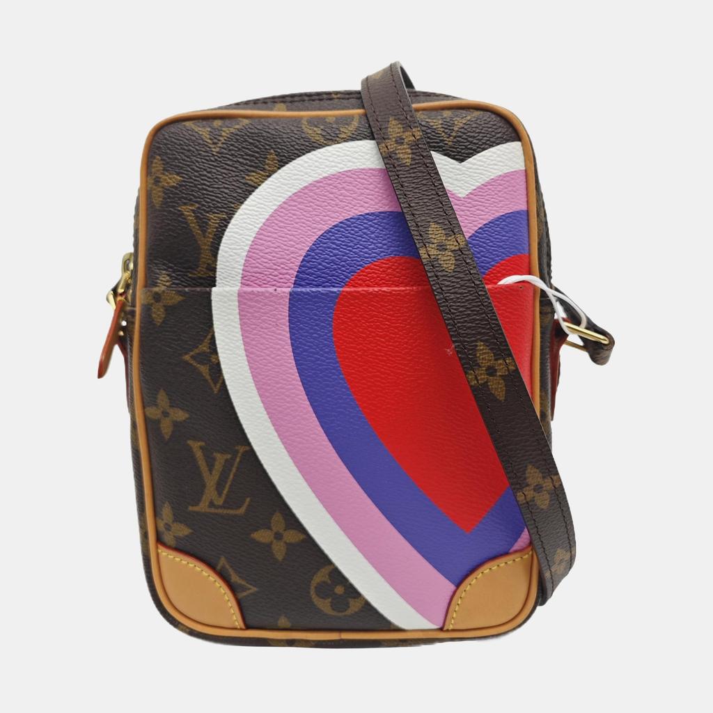 [Pre-Owned] Game On Paname Set Classic Monogram Large Colorful Heart Print Patchwork Floral Pattern Leather Clutch Crossbody Shou - Excellent #1JDZ76E