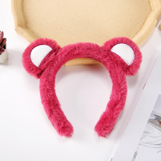 

Повязка на голову Yousheng Bear Ears для Хэллоуина, Рождества, косплея, пушистая повязка на голову, аксессуары для костюма в виде ушей животных розы красного