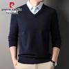 Maglione lavorato a maglia finto due pezzi da uomo