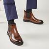 Fashion British Style Chelsea Boots for Man Business High Top Leather Short Boots Zapatos De Hombre Casual Spring Autumn Botas Masculino