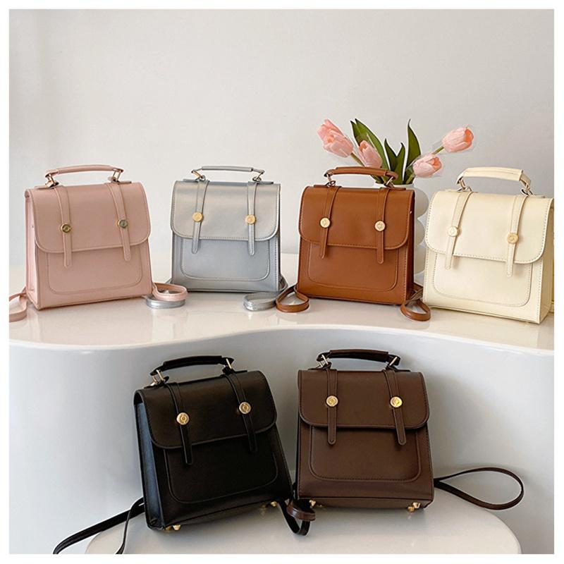 Leisure Vintage Commute Square Backpack Simple Women's Handbag Crossbody Bag Women Gift Single-shoulder Bag
