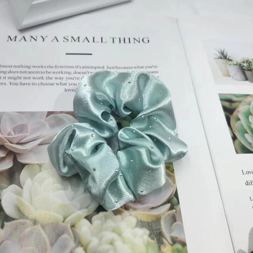 1/6 Pcs Fashion Small Crystal Dot High Elastic Hair Scrunchies Heabands Rubber Hair Band For Women Girls Party Hair Accessories