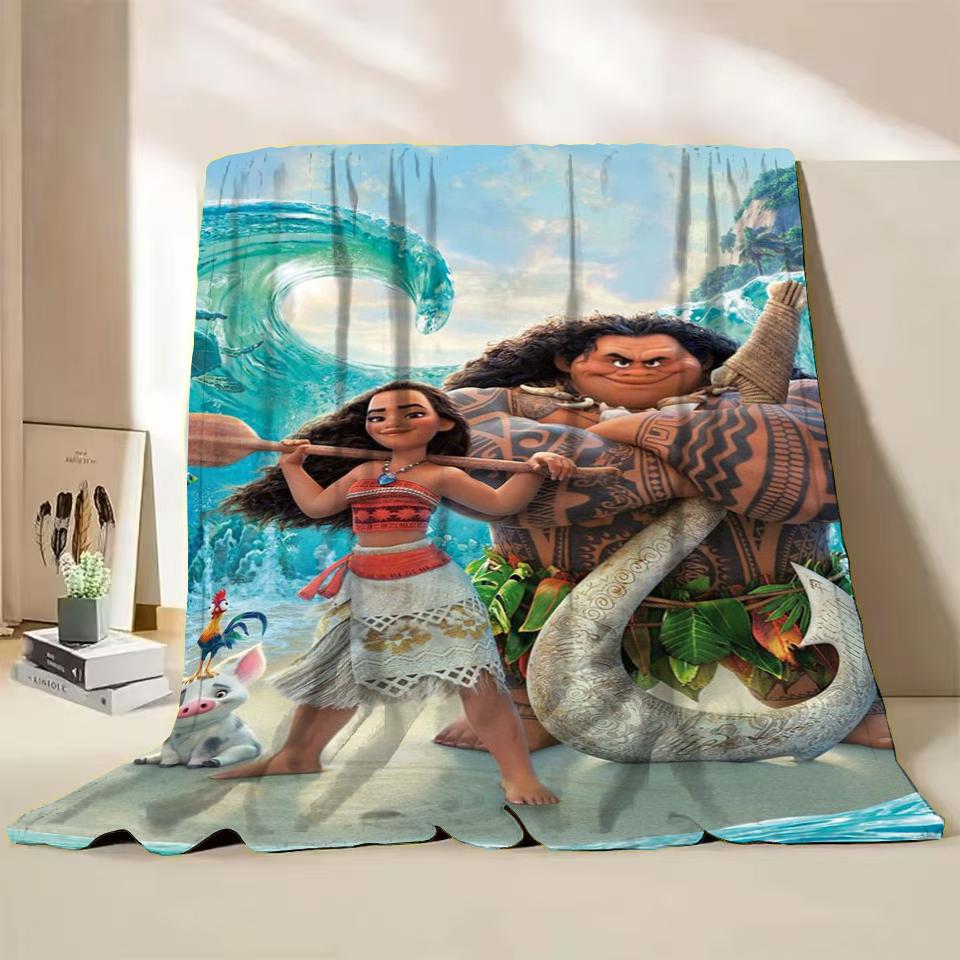Disney Moana Duffy Flanel Worpdeken voor Bed Sofa Thuis Slaapkamer Kantoor Reizen Kinderdeken Kinderen Winter Warm Cadeaus