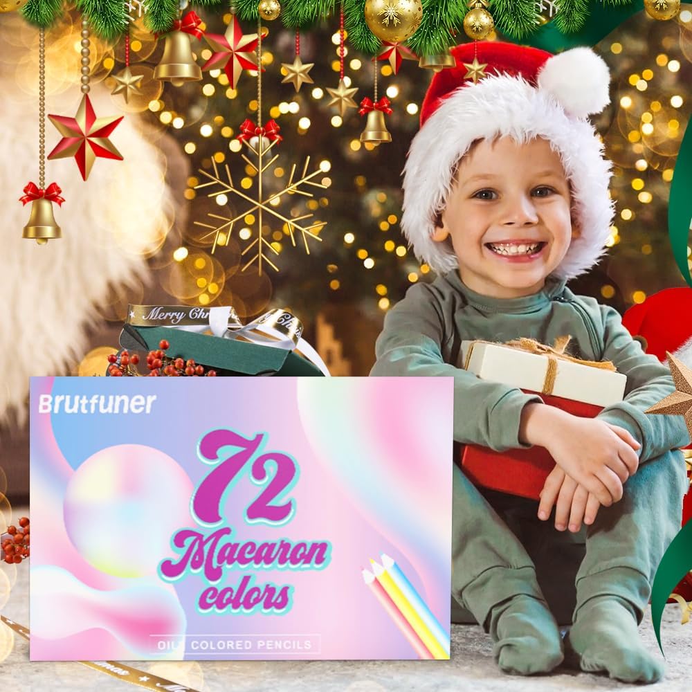 LBW 72 Macaron Pastel Colored Pencils Set Soft Core Macaron Colors for Adults Coloring Books Kids Beginners Blending Shading Sketching