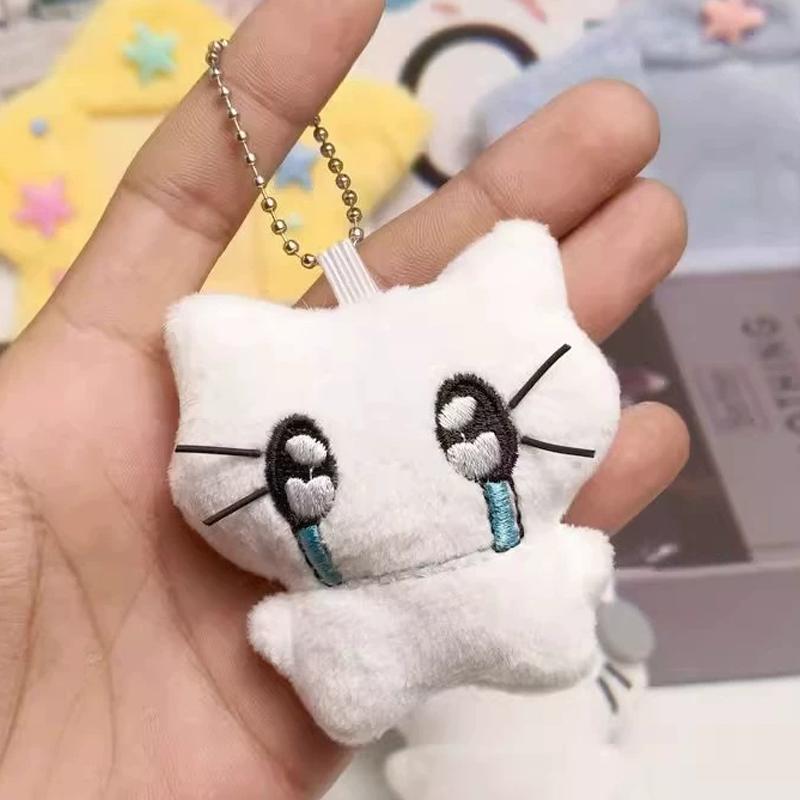 Cute Plush Cat Keychain Headphones Cat Doll Charm Bag Pendant Couple Gifts Kids Backpack Decoration Cartoon Animal Toy Accessory