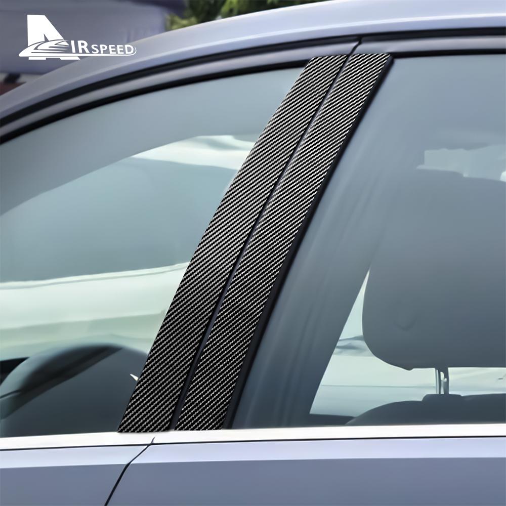 Copertura Pilastro B in Fibra di Carbonio Adesivo Decorativo Montante Finestrino Auto per Volkswagen VW Golf 6 7 8 MK6 MK7 MK8 2010-2025 Accessori