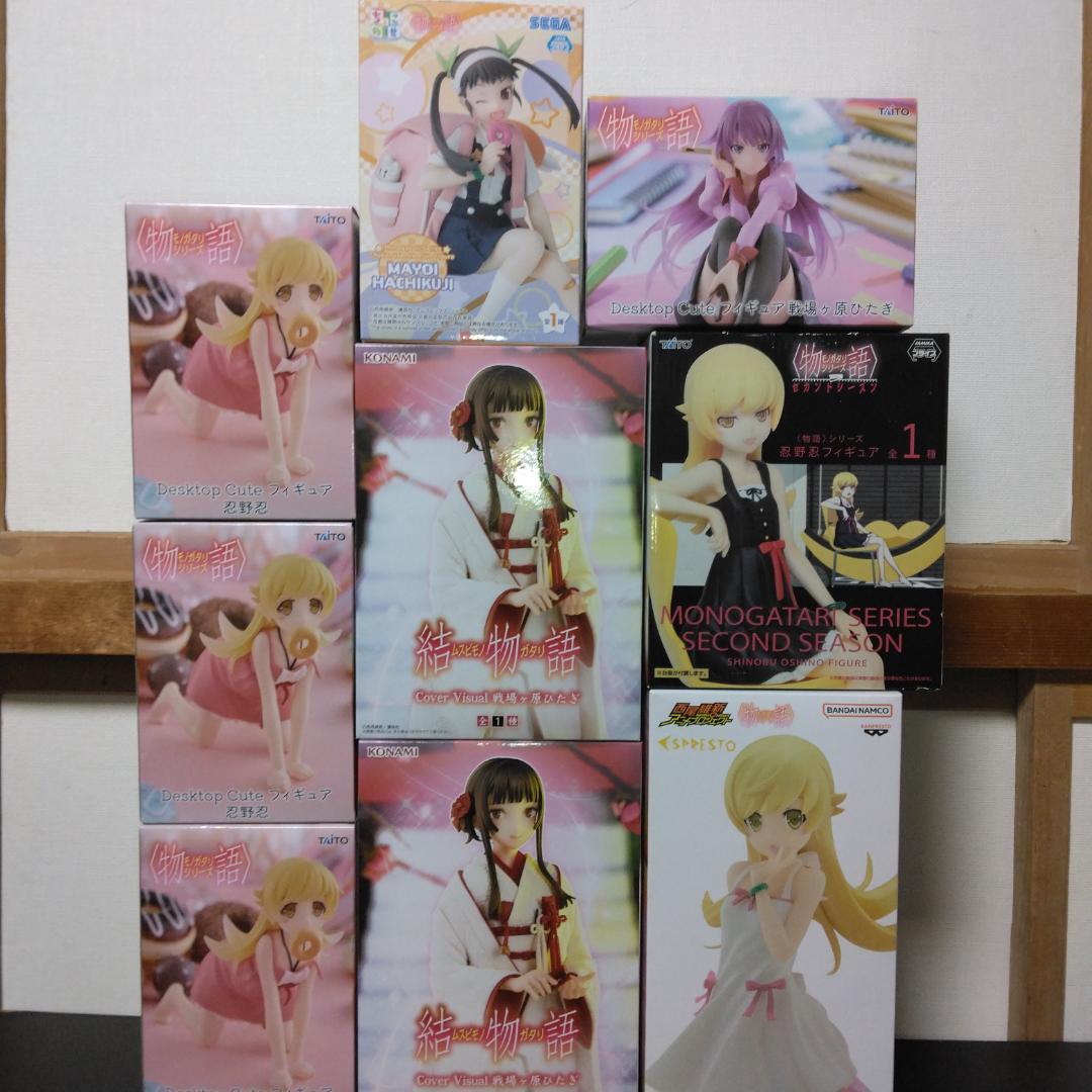 Б/у Набор из 9 призовых фигурок Bakemonogatari, нераспечатанный