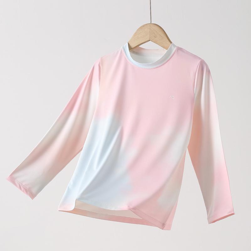 Children's Quick-Dry Tie-Dye Ice Silk T-Shirt - Summer 2025 Short Sleeve Sports Top for Girls & Boys