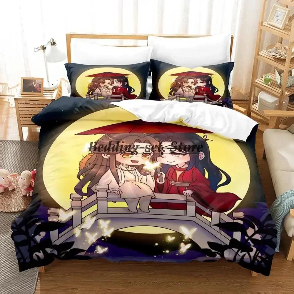 Heaven Official'S Blessing Bedding Set Single Twin Full Queen King Size Bed Set Aldult Kid Bedroom Duvetcover Sets Anime
